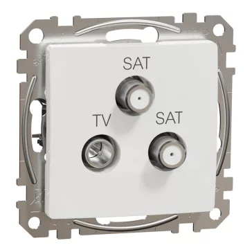   Schneider ÚJ SEDNA TV/SAT/SAT aljzat, végzáró, 4 dB, fehér, SDD111481S
