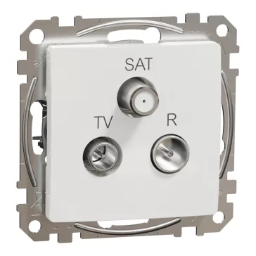   Schneider ÚJ SEDNA TV/R/SAT aljzat, átmenő, 7 dB, fehér, SDD111484