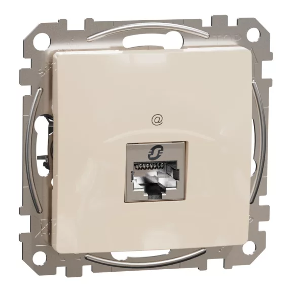 Schneider ÚJ SEDNA 1xRJ45 Cat6A STP aljzat, bézs, SDD112466S Schneider ÚJ SEDNA 1xRJ45 Cat6A STP aljzat, bézs, SDD112466S