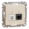 Schneider ÚJ SEDNA RJ11/RJ45 Cat6 UTP kombinált aljzat, bézs, SDD112468