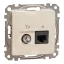 Schneider ÚJ SEDNA TV/RJ45 Cat6 UTP kombinált aljzat, bézs, SDD112469T