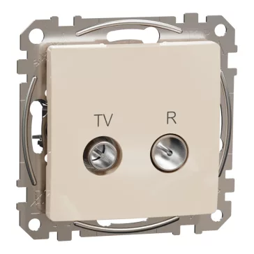   Schneider ÚJ SEDNA TV/R aljzat, átmenő, 7 dB, bézs, SDD112474R