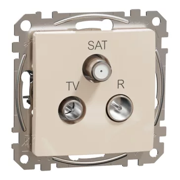   Schneider ÚJ SEDNA TV/R/SAT aljzat, végzáró, 4 dB, bézs, SDD112481
