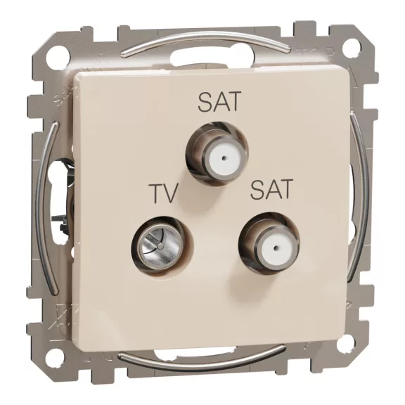 Schneider ÚJ SEDNA TV/SAT/SAT aljzat, végzáró, 4 dB, bézs, SDD112481S Schneider ÚJ SEDNA TV/SAT/SAT aljzat, végzáró, 4 dB, bézs, SDD112481S
