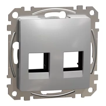   Schneider ÚJ SEDNA 2xRJ45 adapter, AMP, MOLEX, KELINE betétekhez, alumínium, SDD113444C