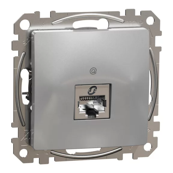 Schneider ÚJ SEDNA 1xRJ45 Cat6 STP aljzat, alumínium, SDD113461S Schneider ÚJ SEDNA 1xRJ45 Cat6 STP aljzat, alumínium, SDD113461S