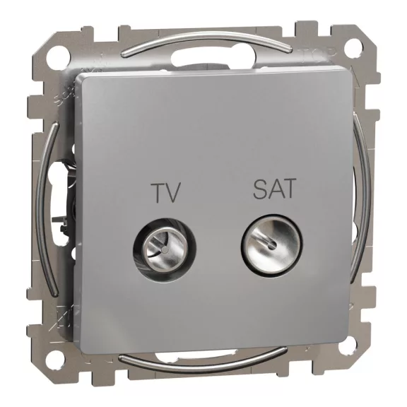 Schneider ÚJ SEDNA TV/SAT aljzat, átmenő, 7 dB, alumínium, SDD113474S Schneider ÚJ SEDNA TV/SAT aljzat, átmenő, 7 dB, alumínium, SDD113474S