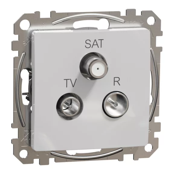 Schneider ÚJ SEDNA TV/R/SAT aljzat, végzáró, 4 dB, alumínium, SDD113481 Schneider ÚJ SEDNA TV/R/SAT aljzat, végzáró, 4 dB, alumínium, SDD113481