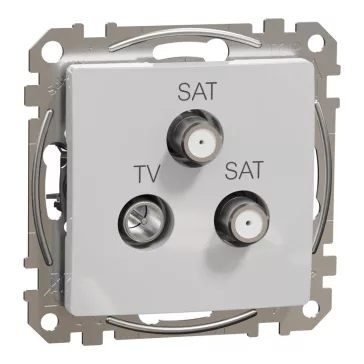   Schneider ÚJ SEDNA TV/SAT/SAT aljzat, végzáró, 4 dB, alumínium, SDD113481S