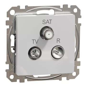   Schneider ÚJ SEDNA TV/R/SAT aljzat, átmenő, 7 dB, alumínium, SDD113484