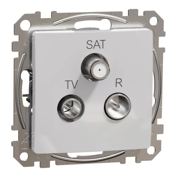Schneider ÚJ SEDNA TV/R/SAT aljzat, átmenő, 7 dB, alumínium, SDD113484 Schneider ÚJ SEDNA TV/R/SAT aljzat, átmenő, 7 dB, alumínium, SDD113484