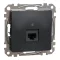 Schneider ÚJ SEDNA 1xRJ45 Cat6 UTP aljzat, antracit, SDD114461