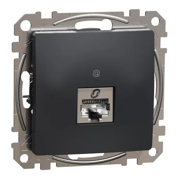 Schneider ÚJ SEDNA 1xRJ45 Cat6 STP aljzat, antracit, SDD114461S Schneider ÚJ SEDNA 1xRJ45 Cat6 STP aljzat, antracit, SDD114461S