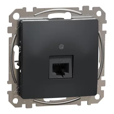   Schneider ÚJ SEDNA 1xRJ45 Cat6A UTP aljzat, antracit, SDD114466