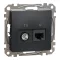 Schneider ÚJ SEDNA TV/RJ45 Cat6 UTP kombinált aljzat, antracit, SDD114469T