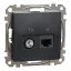 Schneider ÚJ SEDNA TV/RJ45 Cat6 UTP kombinált aljzat, antracit, SDD114469T