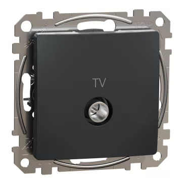   Schneider ÚJ SEDNA TV aljzat, végzáró, 4 dB, antracit, SDD114471
