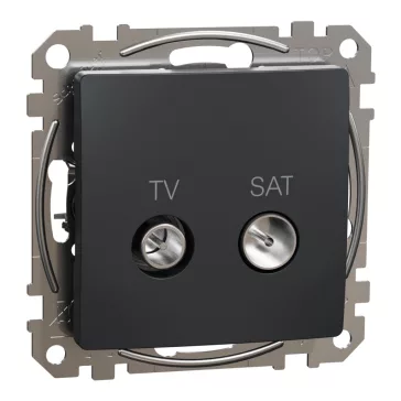   Schneider ÚJ SEDNA TV/SAT aljzat, átmenő, 7 dB, antracit, SDD114474S