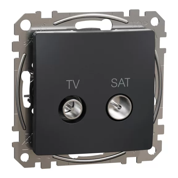 Schneider ÚJ SEDNA TV/SAT aljzat, átmenő, 7 dB, antracit, SDD114474S Schneider ÚJ SEDNA TV/SAT aljzat, átmenő, 7 dB, antracit, SDD114474S