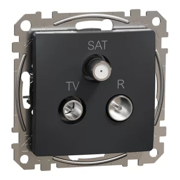   Schneider ÚJ SEDNA TV/R/SAT aljzat, végzáró, 4 dB, antracit, SDD114481