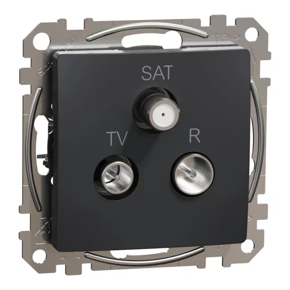 Schneider ÚJ SEDNA TV/R/SAT aljzat, végzáró, 4 dB, antracit, SDD114481 Schneider ÚJ SEDNA TV/R/SAT aljzat, végzáró, 4 dB, antracit, SDD114481