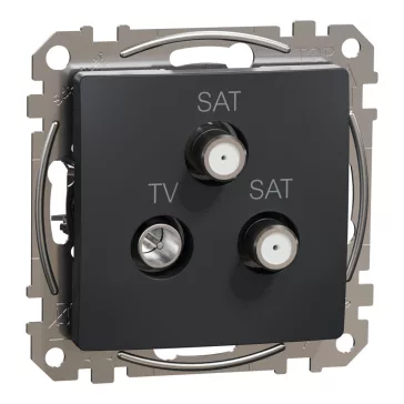   Schneider ÚJ SEDNA TV/SAT/SAT aljzat, végzáró, 4 dB, antracit, SDD114481S