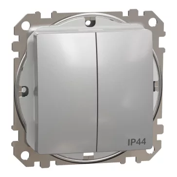   Schneider ÚJ SEDNA Csillárkapcsoló, rugós bekötés, 10AX, IP44, alumínium, SDD213105