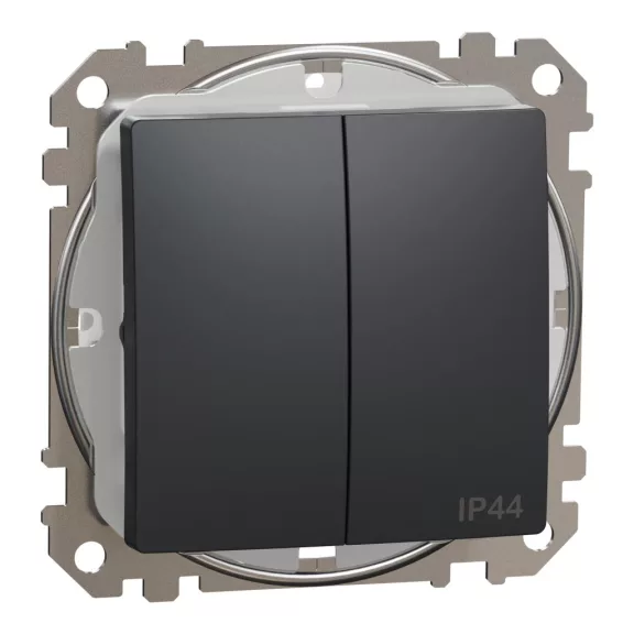 Schneider ÚJ SEDNA Csillárkapcsoló, rugós bekötés, 10AX, IP44, antracit, SDD214105 Schneider ÚJ SEDNA Csillárkapcsoló, rugós bekötés, 10AX, IP44, antracit, SDD214105