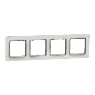   Schneider SEDNA ELEMENTS Négyes keret, univerzális, opál, SDD360804