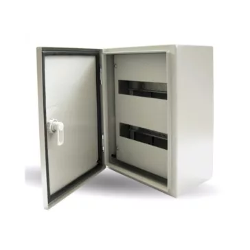 Skybox maszkos fém elosztószekrény, 400x300x200mm 2x12 modullal  IP65, SKY509