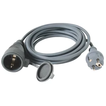   Somogyi Elektronic, HOME Hosszabbító, 30m, fekete, gumírozott, 3x1,5 mm², NV 7-30/GY