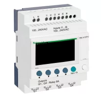   Schneider Kompakt okosrelé Zelio Logic - 10 I O - 100..240 V AC - óra nélkül - kijelző, SR2A101FU
