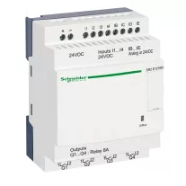   Schneider Kompakt okosrelé Zelio Logic - 12 I O - 24 V DC - óra - kijelző nélkül, SR2E121BD