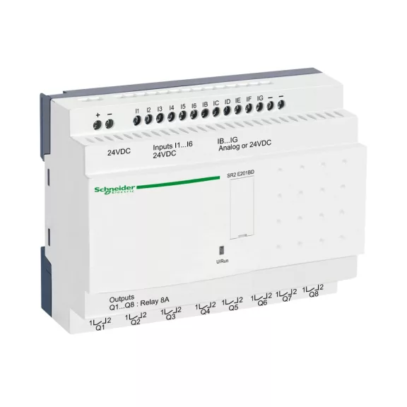 Schneider Kompakt okosrelé Zelio Logic - 20 I O - 24 V DC - óra - kijelző nélkül, SR2E201BD Schneider Kompakt okosrelé Zelio Logic - 20 I O - 24 V DC - óra - kijelző nélkül, SR2E201BD