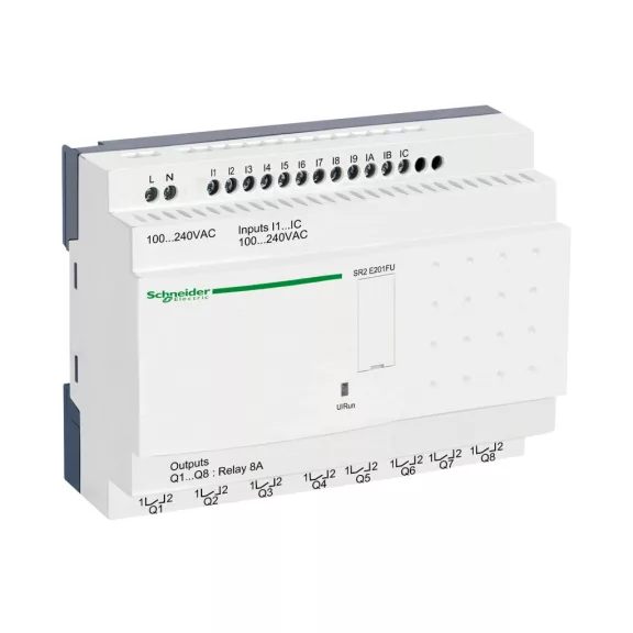 Schneider Kompakt okosrelé Zelio Logic - 20 I O - 100..240 V AC - óra - kijelző nélkül, SR2E201FU Schneider Kompakt okosrelé Zelio Logic - 20 I O - 100..240 V AC - óra - kijelző nélkül, SR2E201FU