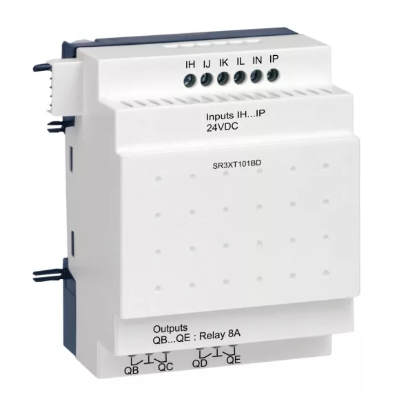 Schneider Diszkrét I/O bővítő modul - 10 I O - 24 V DC - Zelio Logic-hoz, SR3XT101BD Schneider Diszkrét I/O bővítő modul - 10 I O - 24 V DC - Zelio Logic-hoz, SR3XT101BD