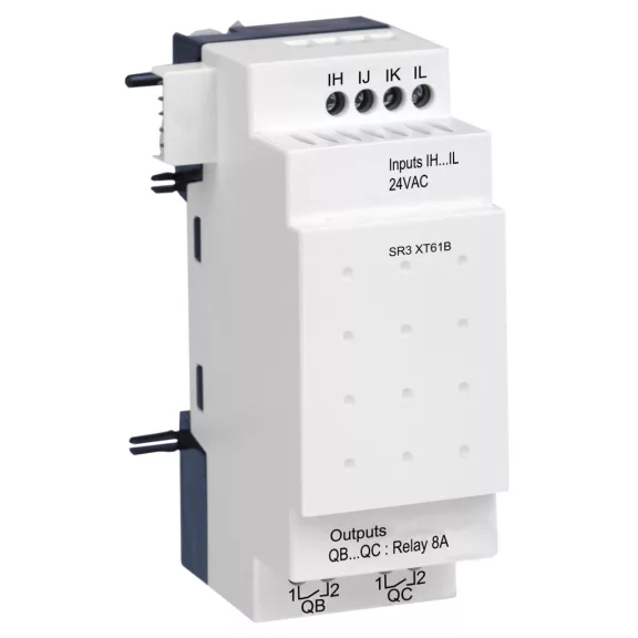 Schneider Diszkrét I/O bővítőmodul, 6 I/O, 24VAC Zelio Logic-hoz, SR3XT61B Schneider Diszkrét I/O bővítőmodul, 6 I/O, 24VAC Zelio Logic-hoz, SR3XT61B