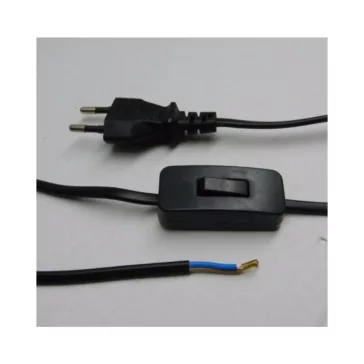   Stilo FLEXO MTL Csatlakozódugó kapcsolós kábellel, 2x0.75 mm2, 2.3m, földeletlen, STI1113