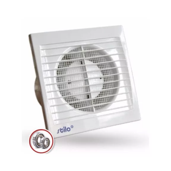 Stilo elszívó ventilátor, időkapcsolós, WC mennyezeti gördülőcsapágyas, 100 MTL, STI1311 Stilo elszívó ventilátor, időkapcsolós, WC mennyezeti gördülőcsapágyas, 100 MTL, STI1311
