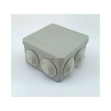 Stilo falon kívüli kötődoboz lépcsős átvezetővel halogénmentes 85x85x50mm IP55, Stilo STI1494