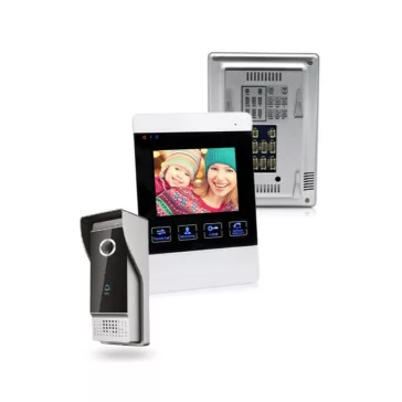   Stilo Kaputelefon szett, video 4.3col 4 vezetékes 600TVL esőfedővel, 45 fokos tartóval, STI1521