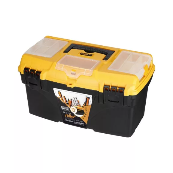 Stilo szerszámos láda, levehető szortimenterrel 18coll, 432x250x238mm, STI1526 Stilo szerszámos láda, levehető szortimenterrel 18coll, 432x250x238mm, STI1526