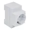 TP Sínre pattintható dugalj, led-es visszajelző lámpával, 2P+F, IP44, 220-240V, 50-60Hz , 3101-312-0610