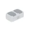 TP Dupla 220V dugalj, fedéllel, vízszintes, IP54, 3201-125-0601