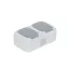 TP Dupla 220V dugalj, fedéllel, vízszintes, IP54, 3201-125-0601