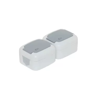   TP Dupla 220V dugalj, fedéllel, függőleges, IP54, 3201-325-0601