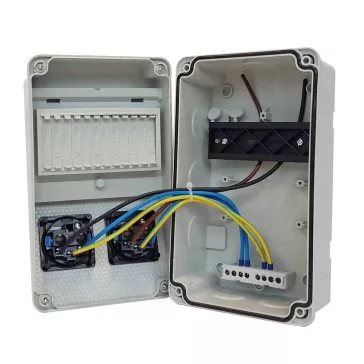   TP Ipari elosztó doboz, szerelt, vezetékezett, 2X(2P+F) dugalj, IP44, 3318-111-0003