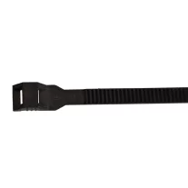 Tracon PA12 kábelkötegelő, UV-álló, fekete, 360-12
