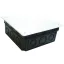 Tracon Perforált süllyesztett kötődoboz, négyzetes, fekete, 100(116)x51.5mm, IP44, D100X100