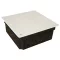 Tracon Perforált süllyesztett kötődoboz, négyzetes, fekete, 150(166)x65.3mm, IP44, D150X150